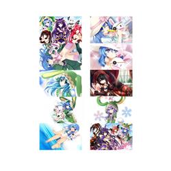 Date A Live anime crystal card stickers 8.7*5.5cm 10 pcs a set
