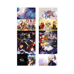 Fate  anime crystal card stickers 8.7*5.5cm 10 pcs a set