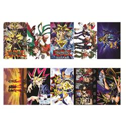 Yu Gi Oh anime crystal card stickers 8.7*5.5cm 10 pcs a set