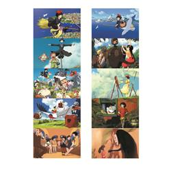 spirited away anime crystal card stickers 8.7*5.5cm 10 pcs a set