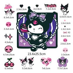 Kuromi anime waterproof stickers set