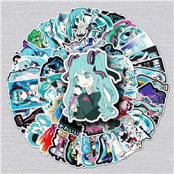 Hatsune Miku anime waterproof stickers (50pcs a set)