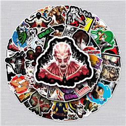 Attack on Titan anime waterproof stickers (50pcs a set)