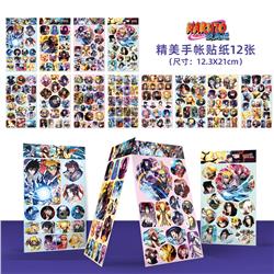 Naruto anime beautifully stickers pack of 12, 21*12.3cm