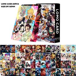 Demon slayer kimets anime lomo cards price for a set of 60 pcs