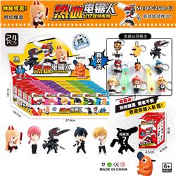 chainsaw man anime keychain 24pcs a set