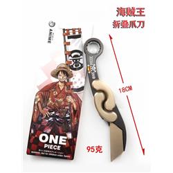 One Piece anime folding claw knife