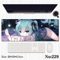 Hatsune Miku anime Mouse pad 80*30*0.3cm