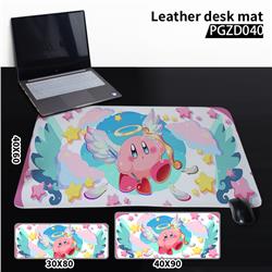 Kirby anime leather desk mat 40*90cm