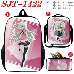 seven deadly sins  anime backpack+ lunch bag+pencil bag