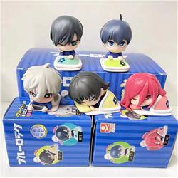 Blue Lock anime figure 4cm 5 pcs a set