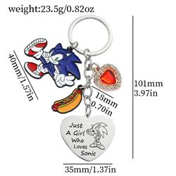 Sonic anime keychain