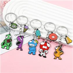 Rainbow friends anime keychain