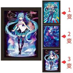 Hatsune Miku anime 3D frame painting 32 * 42cm (core+frame）