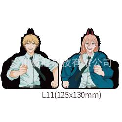 chainsaw man anime 3D illusion stickers