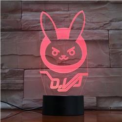 Overwatch anime 7 colours LED light