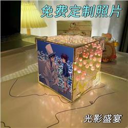 Detective Conan anime DIY Rubik's Cube Tulip Lamp 21 flowers(pink/blue)