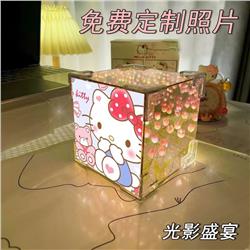 hello kitty anime  DIY Rubik's Cube Tulip Lamp 21 flowers(pink/blue)