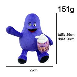 Grimace shake Yellow Hat plush doll