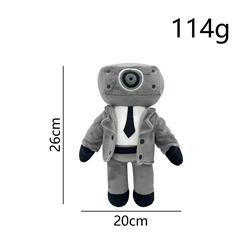 skibidi toilet man anime plush doll