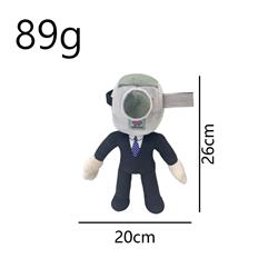 skibidi toilet man anime plush doll