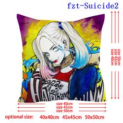 Suicide squad anime square full-color pillow cushion 45*45cm
