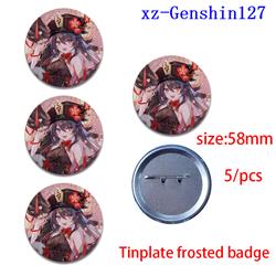 Genshin Impact anime badge 5pcs a set