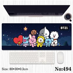 BTS anime Mouse pad 80*30*0.3cm