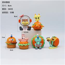 SpongeBob anime  figure 8cm 6 pcs a set
