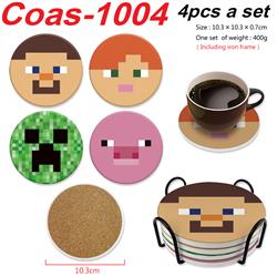 Minecraft anime coaster 4pcs a set