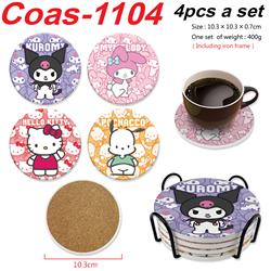 Kuromi anime coaster 4pcs a set
