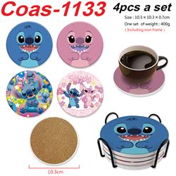 stitch anime coaster 4pcs a set