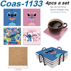 stitch anime coaster 4pcs a set