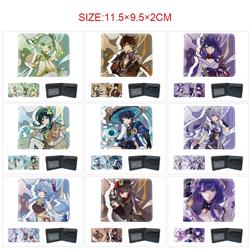 Genshin Impact anime wallet 11.5*9.5*2cm