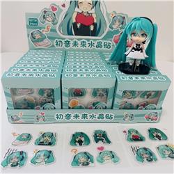 Hatsune Miku anime crystal sticker 12pcs a set