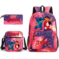 Stitch anime backpack set