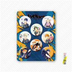 Haikyuu anime pin 32mm set