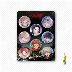 jujutsu kaisen anime pin 32mm set