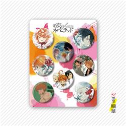 The Promised Neverland anime pin 32mm set