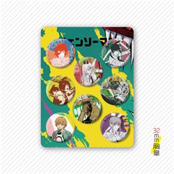 chainsaw man anime pin 32mm set