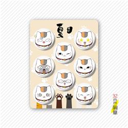 natsume yuujinchou anime pin 32mm set