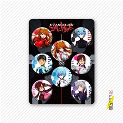 EVA anime pin 32mm set