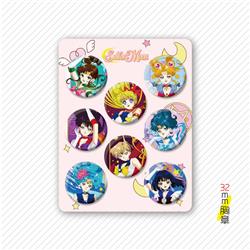 Sailor Moon Crystal anime pin 32mm set