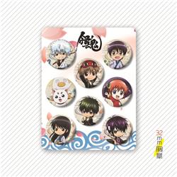 Gintama  anime pin 32mm set