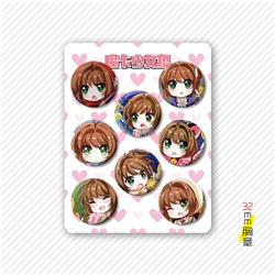 Magical Girl anime pin 32mm set