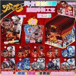 Ne zha anime flash card+75mm pin set