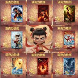 Ne zha anime acrylic colored paper