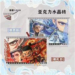 Ne zha anime acrylic crystal brick