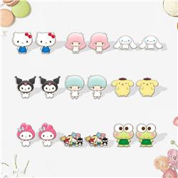 Kuromi anime earrings