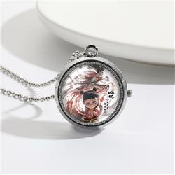Ne zha anime rotating pocket watch